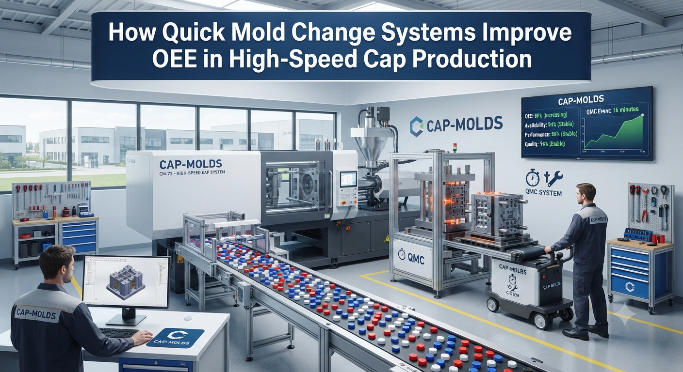 How Quick Mold Change Systems Improve OEE in High-Speed Cap Production