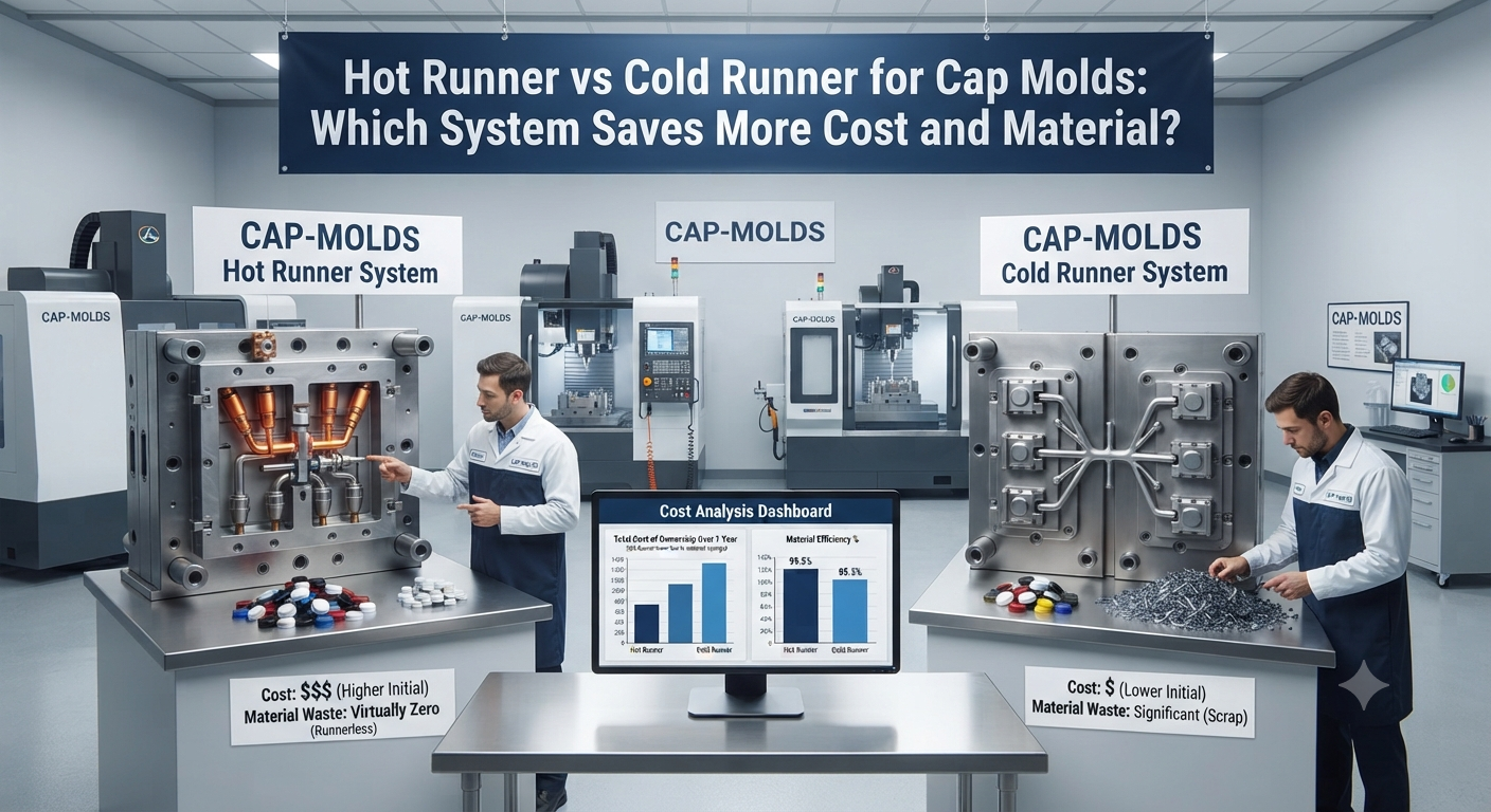 Hot Runner vs Cold Runner for Cap Molds: Which System Saves More Cost and Material?