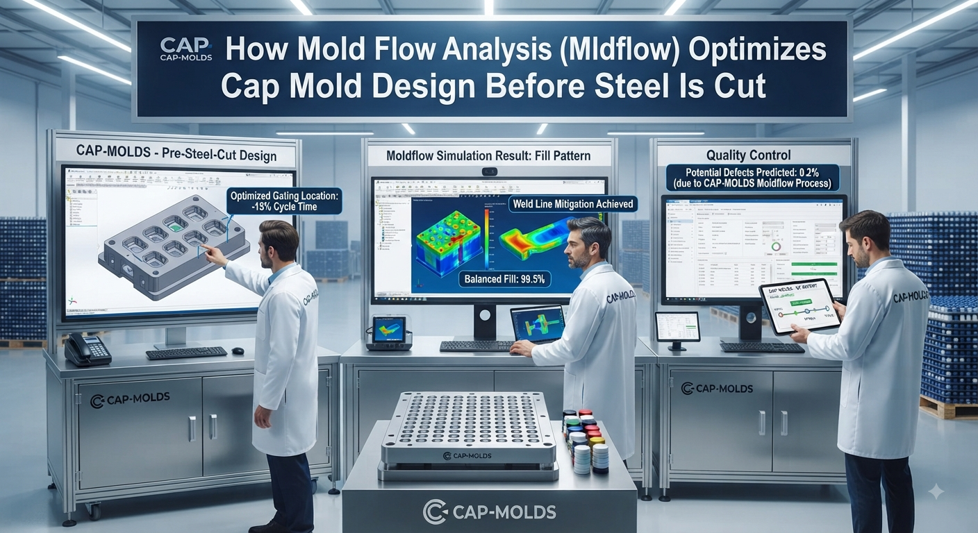 How Mold Flow Analysis (Moldflow) Optimizes Cap Mold Design Before Steel Is Cut