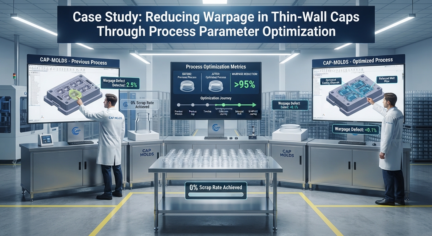 Case Study: Reducing Warpage in Thin-Wall Caps Through Process Parameter Optimization